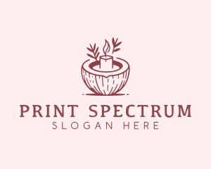 Coconut Spa Candle logo design