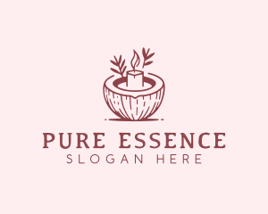 Coconut Spa Candle logo design