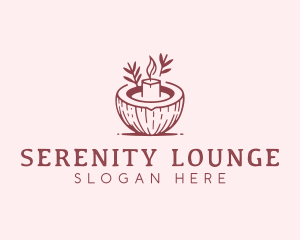 Coconut Spa Candle logo design