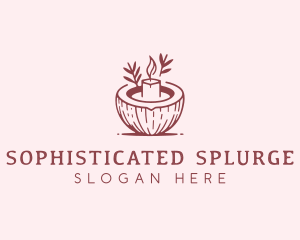 Coconut Spa Candle logo design