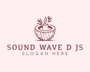 Coconut Spa Candle logo design