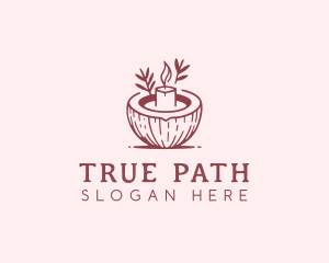 Coconut Spa Candle logo design