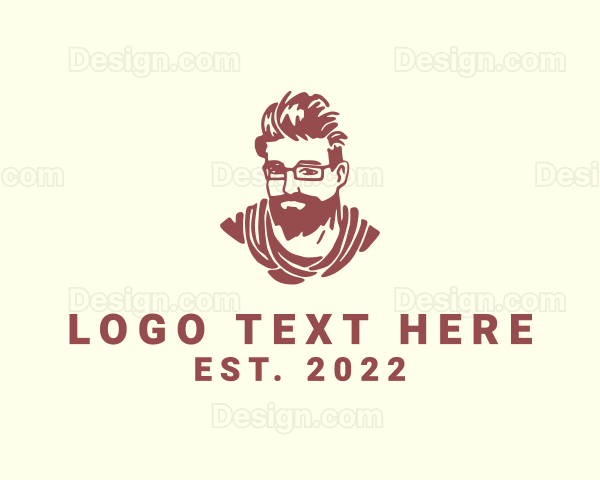 Beard Man Style Fashion Logo