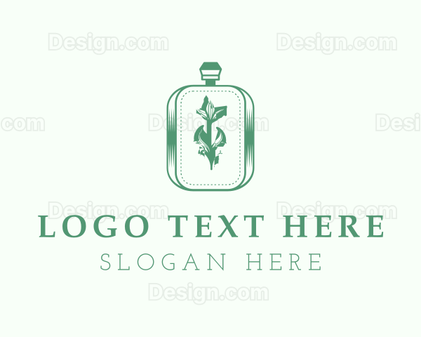 Metal Flask Perfume Bottle Logo