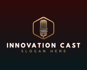 Podcast Audio Microphone logo design