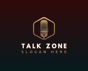 Podcast Audio Microphone logo design