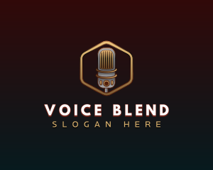 Podcast Audio Microphone logo design