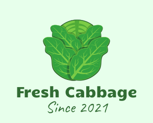 Green Leafy Cabbage logo design