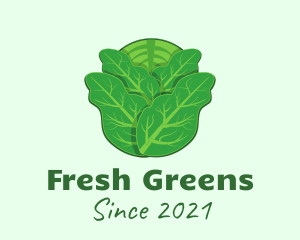 Green Leafy Cabbage logo design