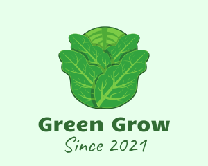 Green Leafy Cabbage logo design