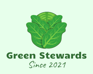 Green Leafy Cabbage logo design