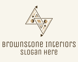 Brown Geometric Aztec Pattern logo