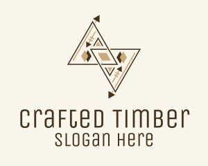 Brown Geometric Aztec Pattern logo design