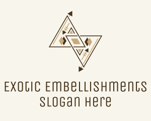 Brown Geometric Aztec Pattern logo design