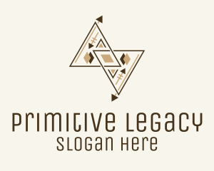 Brown Geometric Aztec Pattern logo