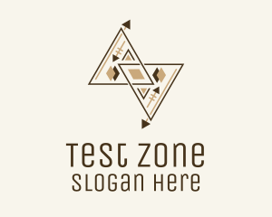 Brown Geometric Aztec Pattern logo design