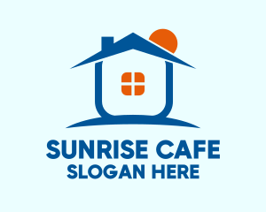 Sunrise House Roof logo design