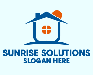 Sunrise House Roof logo design