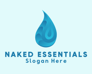 Gradient Aqua Droplet logo design