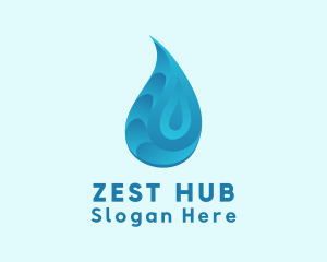 Gradient Aqua Droplet logo