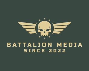 Military Skull Wings logo