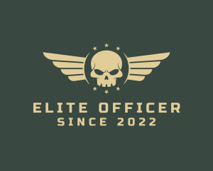 Military Skull Wings logo