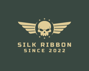 Military Skull Wings logo design