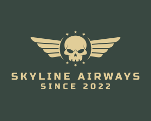 Military Skull Wings logo
