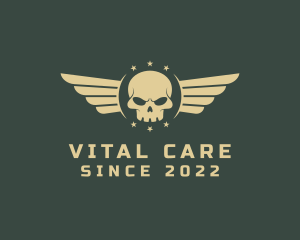 Military Skull Wings logo