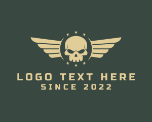 Rpg - Military Skull Wings logo design