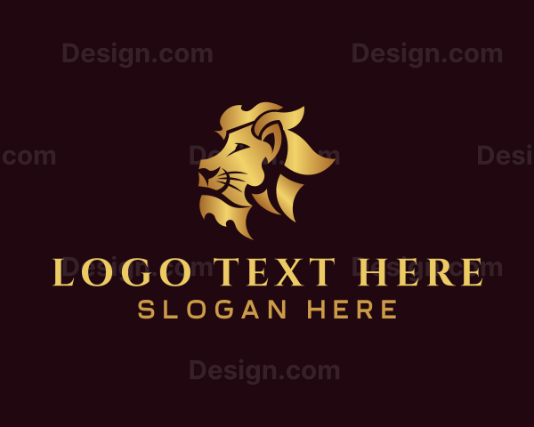 Gold Luxury Lion Logo