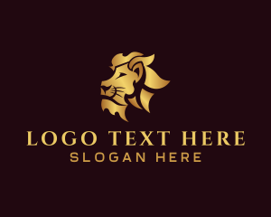 Lion - Gold Luxury Lion logo design