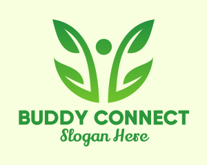 Two Leaf Vine Plant  logo design