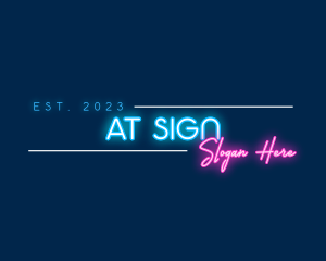 Retro Neon Sign logo design