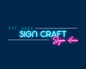 Retro Neon Sign logo design