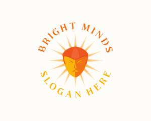 Orange Sun Face Logo