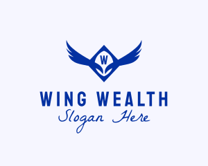 Wings Eagle Aviation Company logo design