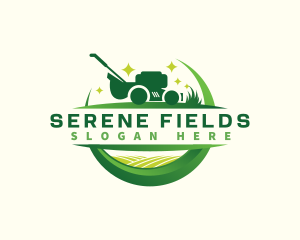 Lawn Mower Field logo design