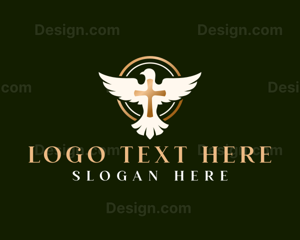 Holy Dove Cross Logo