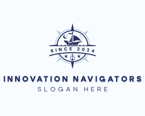 Navigation Sailing Compass logo design