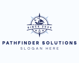 Navigation Sailing Compass logo design