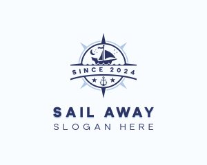 Navigation Sailing Compass logo design