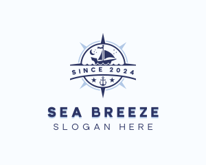 Navigation Sailing Compass logo design