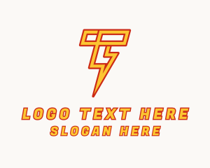 Lightning Bolt Letter T logo