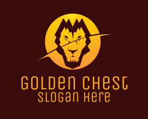 Zoo Golden Lion logo design