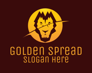 Zoo Golden Lion logo design