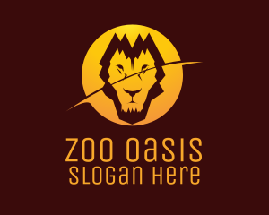 Zoo Golden Lion logo design