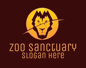 Zoo Golden Lion logo design