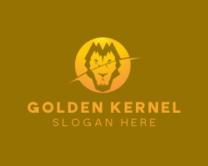 Zoo Golden Lion logo design