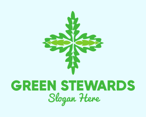 Green Organic Herb  logo design